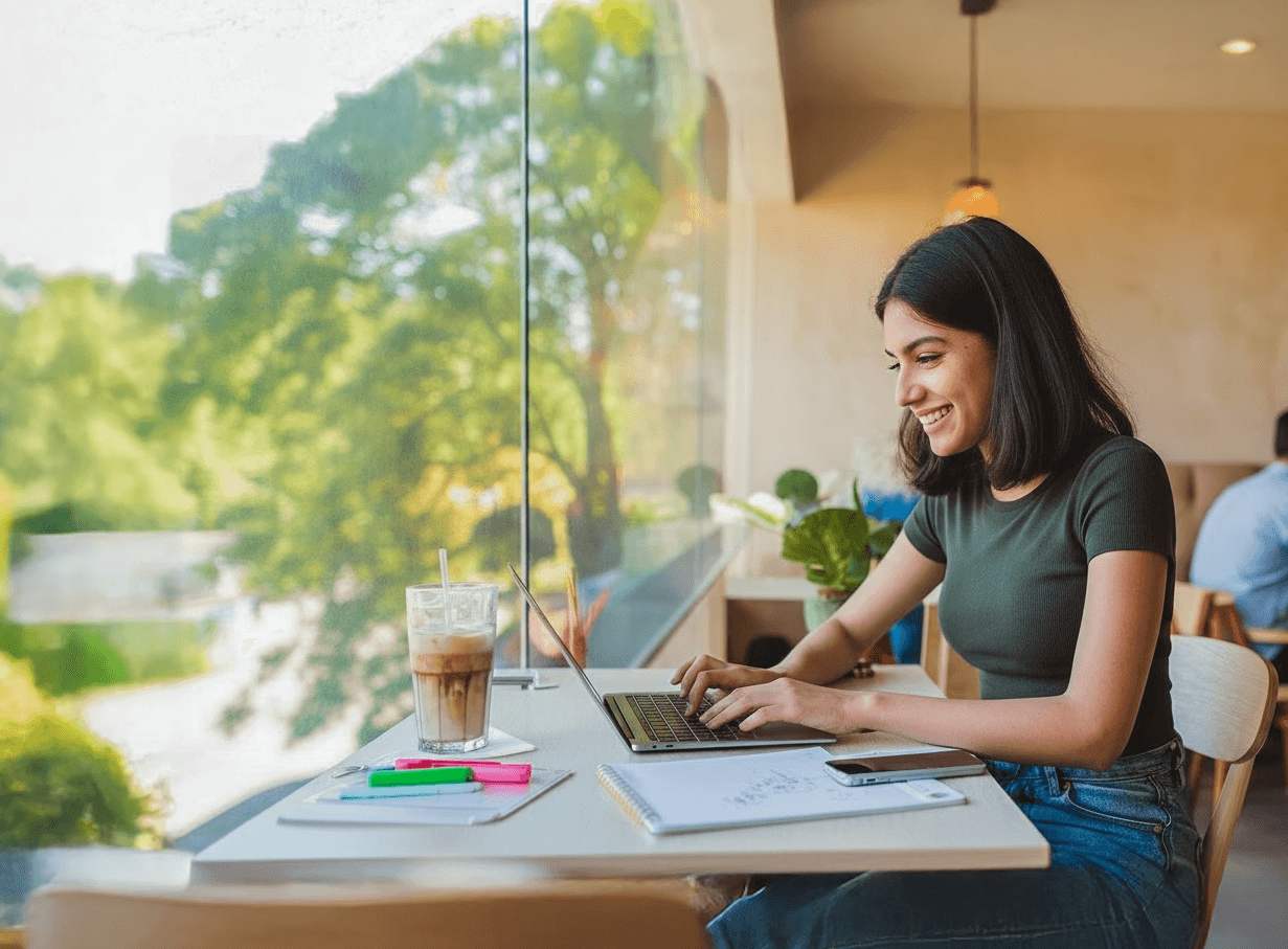 Freelancer filing her income tax return using Quicko