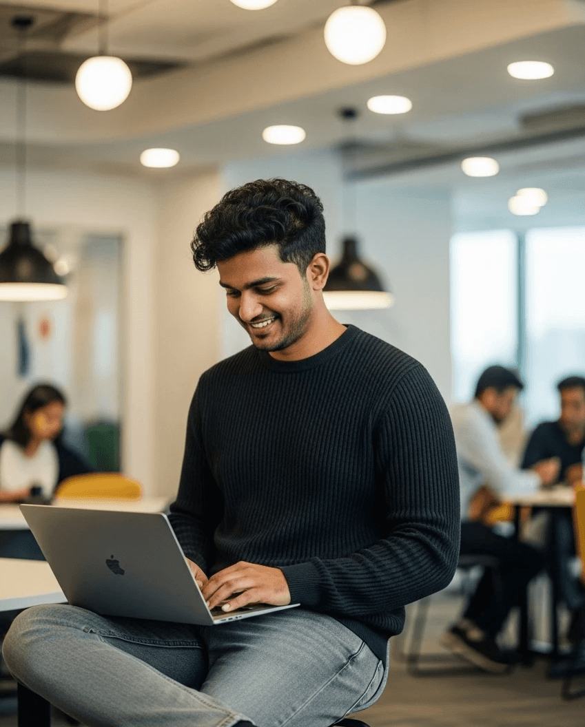 Freelance Software Developer, Arjun, saving time by connecting his ITD account to automatically pull in necessary tax details.