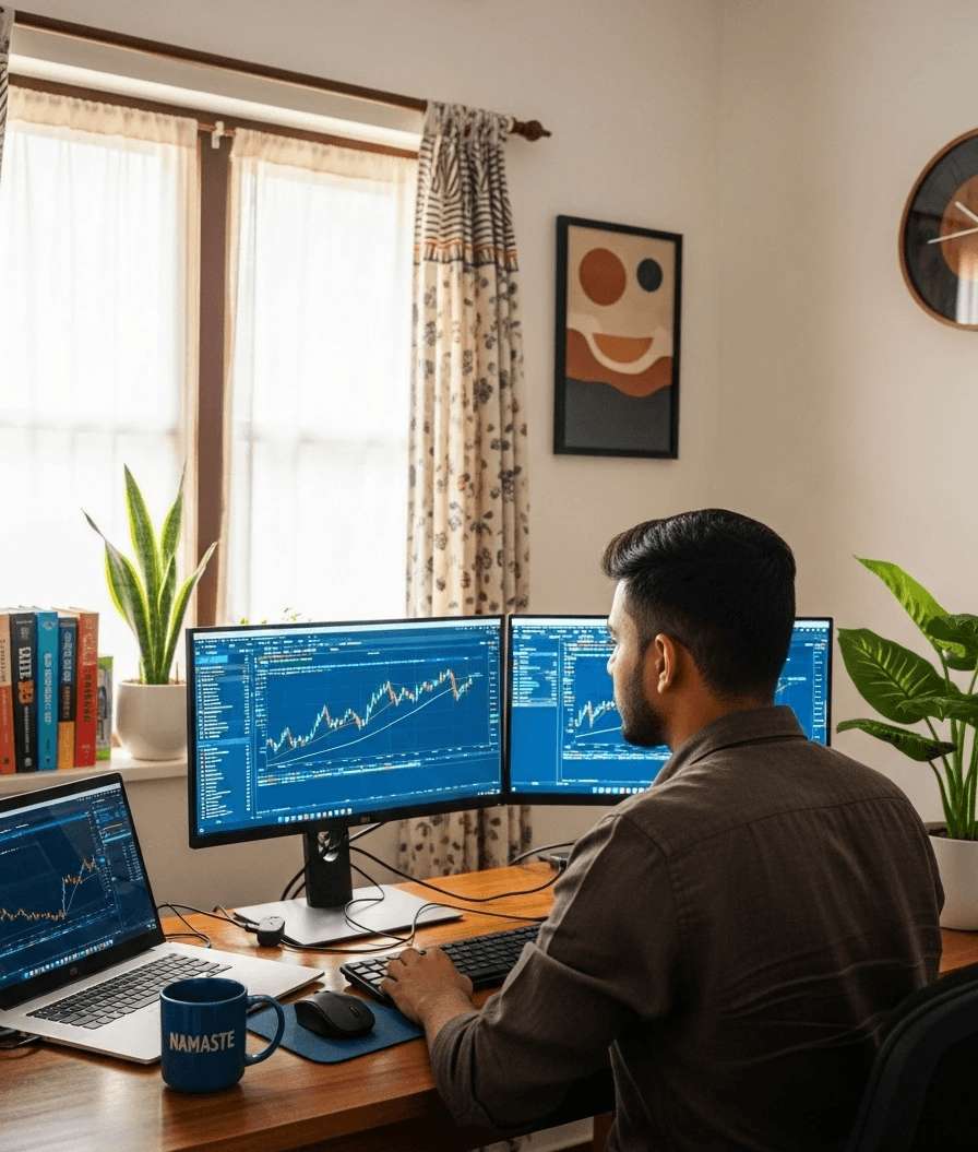 Active Trader, Naveen, easily filing taxes after auto-tracking P&L and trade history.