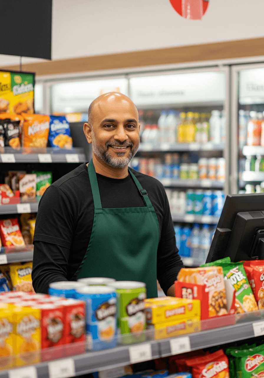 Super Store Owner, Karan, simplifying tax filing by easily fetching all necessary data via ITD account connection.